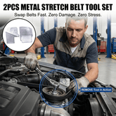 2PCS Metal Stretch Belt Remover Installer Tool Set