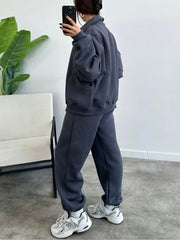 Women's 2 Piece Sets Zipper Outfits Casual Long Sleeve Sweatsuits Sets