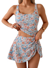 Limited time sale🔥Women's Tummy Control Two Piece Swimsuit High Waisted Tank Top with Swim Skirt