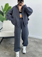 Women's 2 Piece Sets Zipper Outfits Casual Long Sleeve Sweatsuits Sets