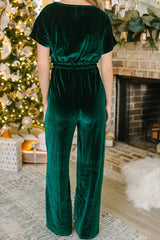 Women's Casual Short Sleeve Belted Long Wide Leg Pant One Piece Jumpsuit(BUY 2 FREE SHIPPING)