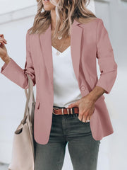 Limited time sale🔥Women's Casual Button Open Front Pocket Blazers Jacket