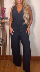 V-NECK EFFORTLESS JUMPSUIT