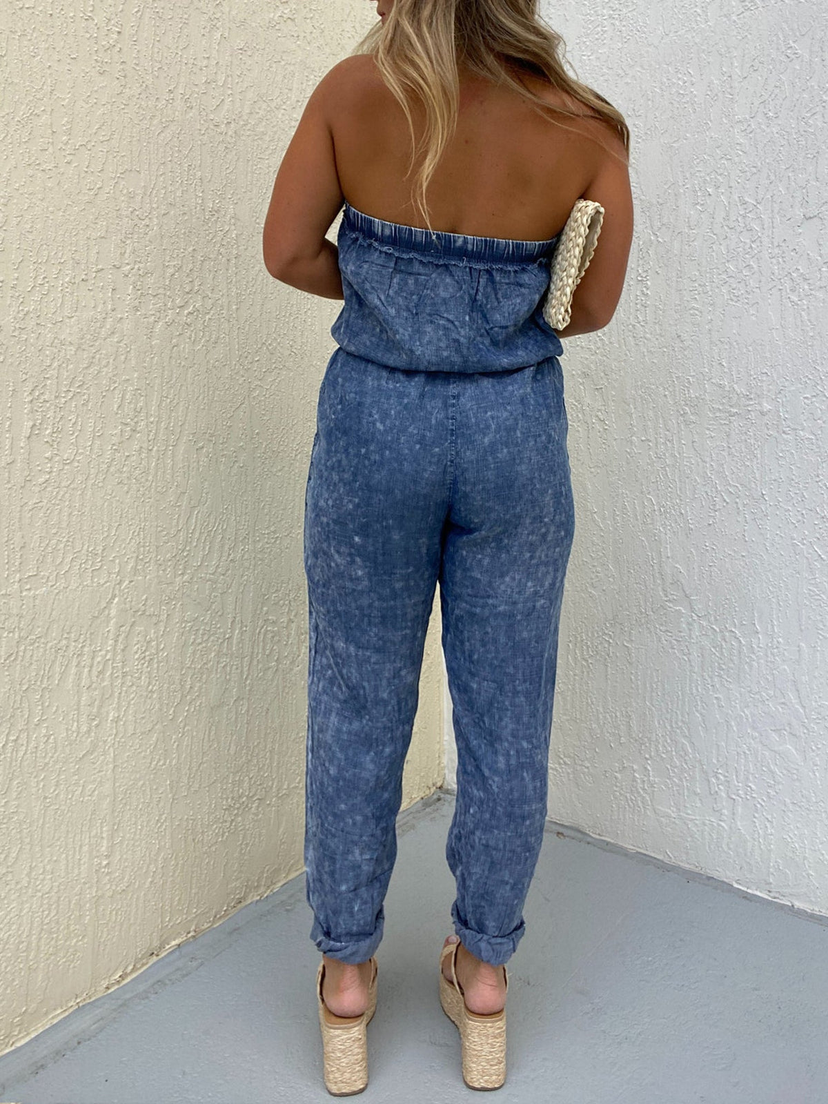 IN THE MOMENT DENIM JUMPSUIT