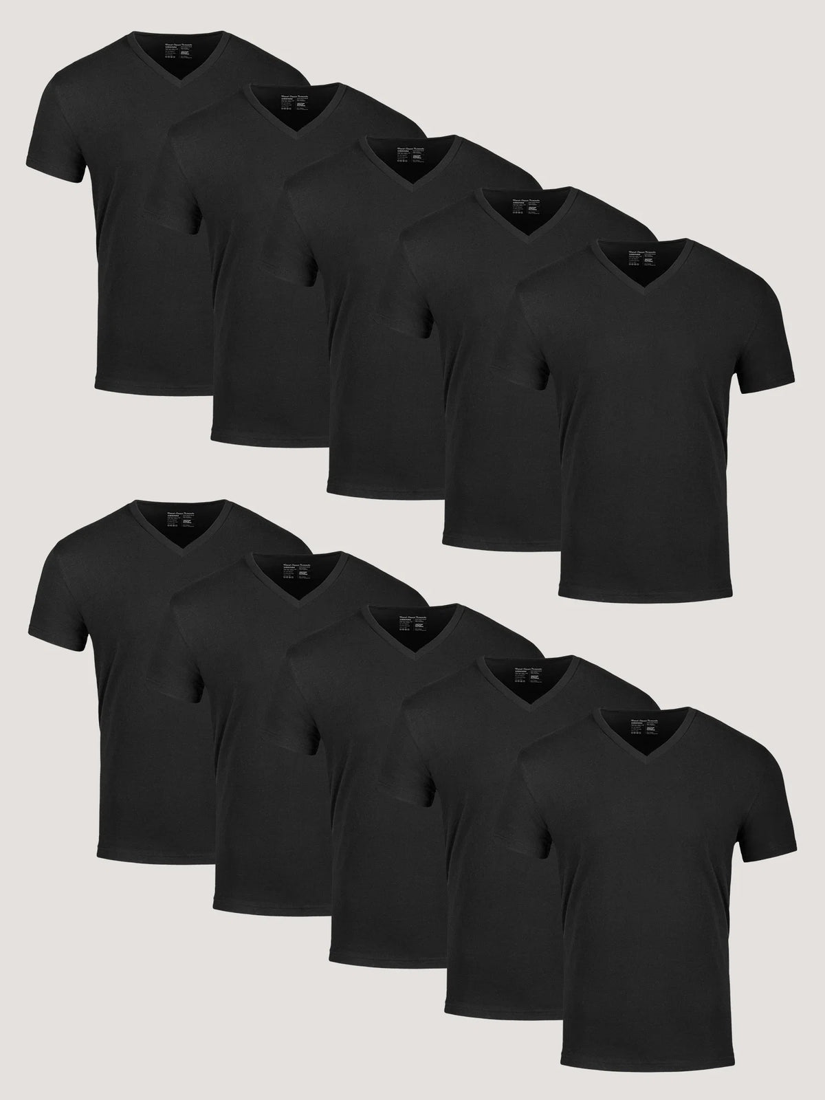 All Black V-Neck 10-Pack