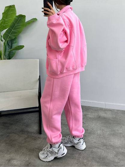 Women's 2 Piece Sets Zipper Outfits Casual Long Sleeve  Sweatsuits Sets