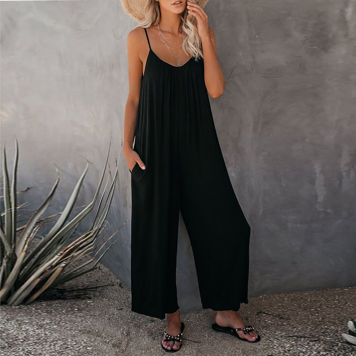 2023 New Flowy Jumpsuit with Pockets (Buy 2 Free Shipping)