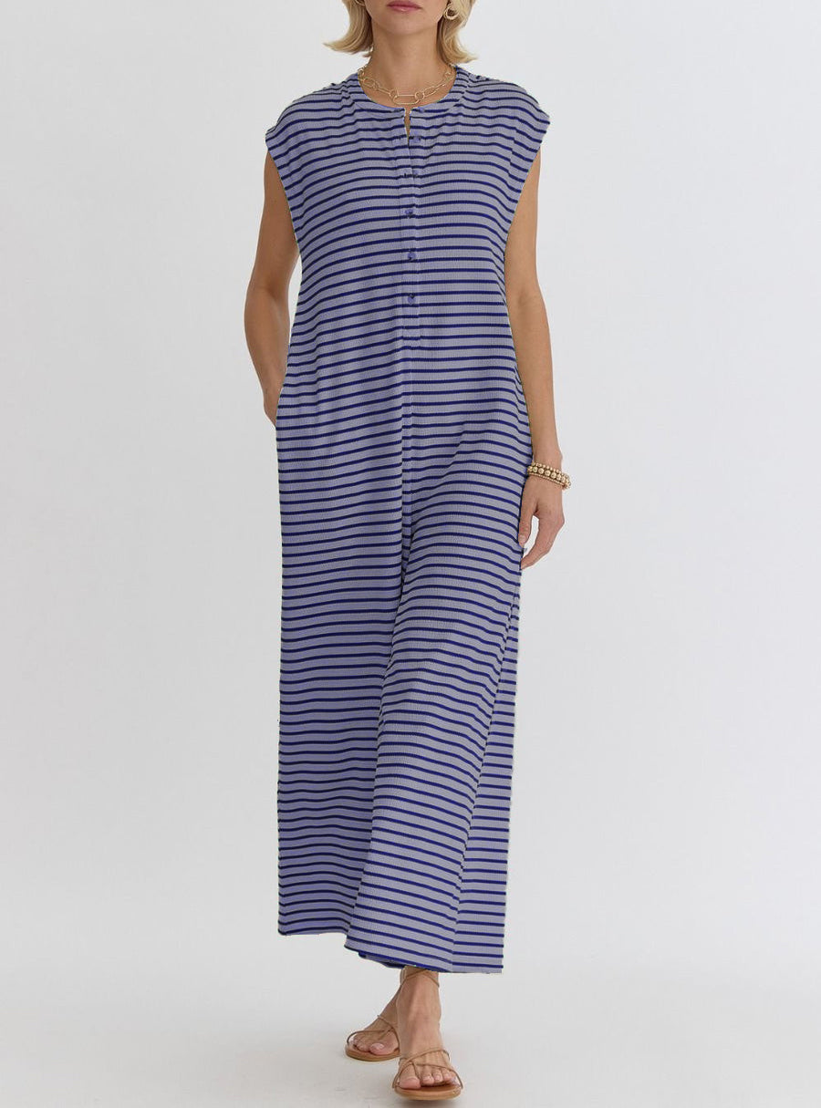 Stripe Wide Leg Jumpsuit