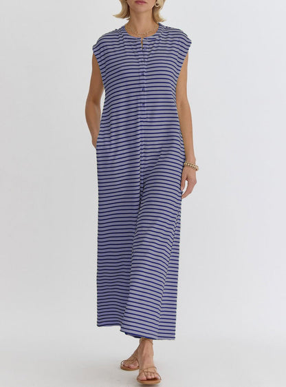 Stripe Wide Leg Jumpsuit