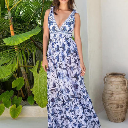 ✨Women Adjustable Shoulder Strip Plant Prints One Piece Swimsuit and Skirt/Sarong