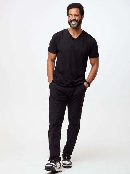 All Black V-Neck 10-Pack