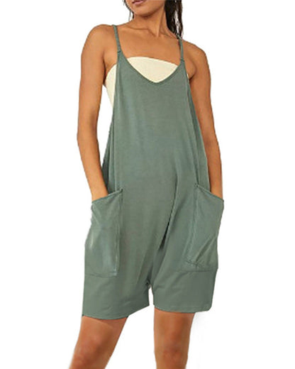 Summer Short Jumpsuit with Pockets (Buy 3 Free Shipping)