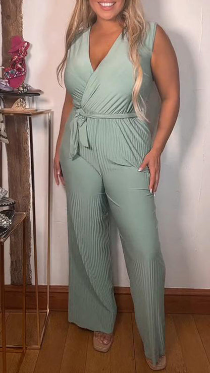 V-NECK EFFORTLESS  JUMPSUIT