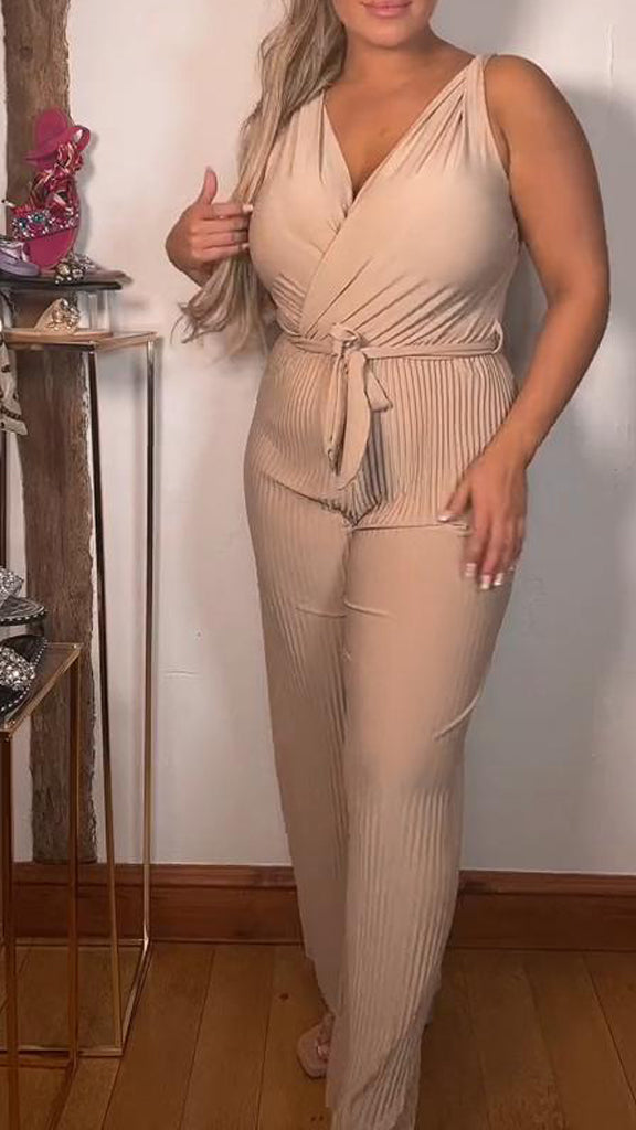 V-NECK EFFORTLESS  JUMPSUIT