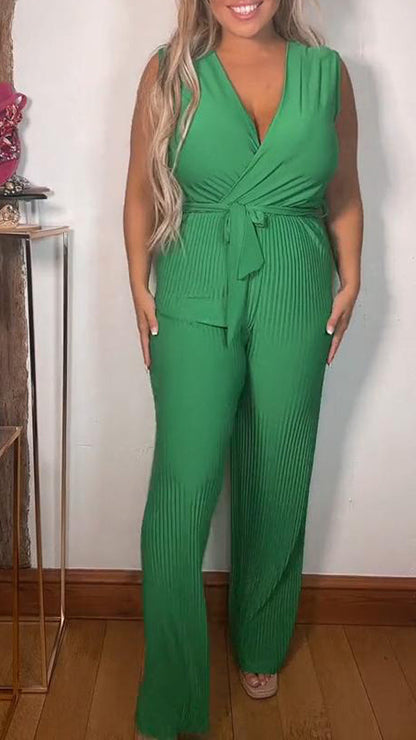 V-NECK EFFORTLESS  JUMPSUIT