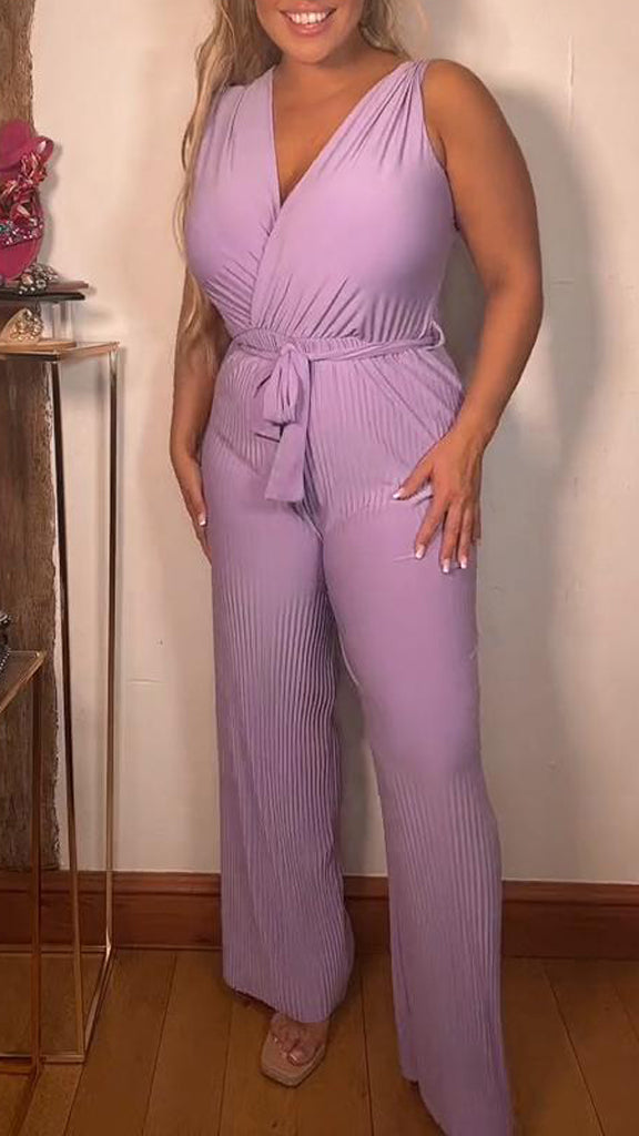 V-NECK EFFORTLESS  JUMPSUIT
