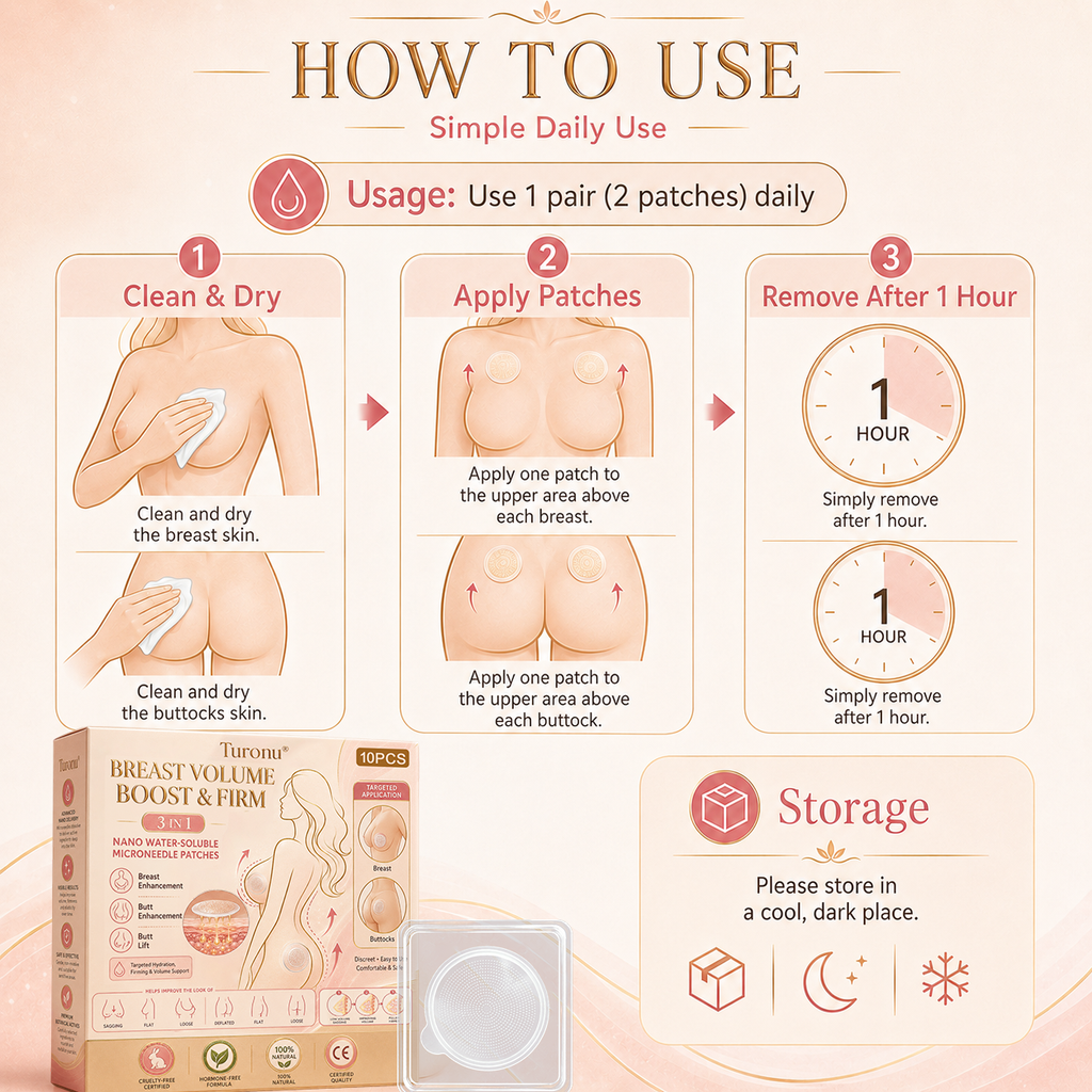 💥Turonu®📛Targeted Breast Enhancement Advanced Nano Microneedle Patch🥯
